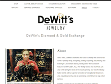 Tablet Screenshot of dewittsjewelry.com